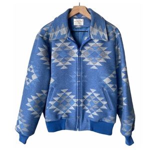 Vintage Pendleton blue Aztec bomber jacket 1970’s